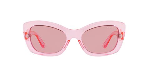 pink sunglasses prada|Prada pink clear glasses.